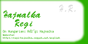 hajnalka regi business card